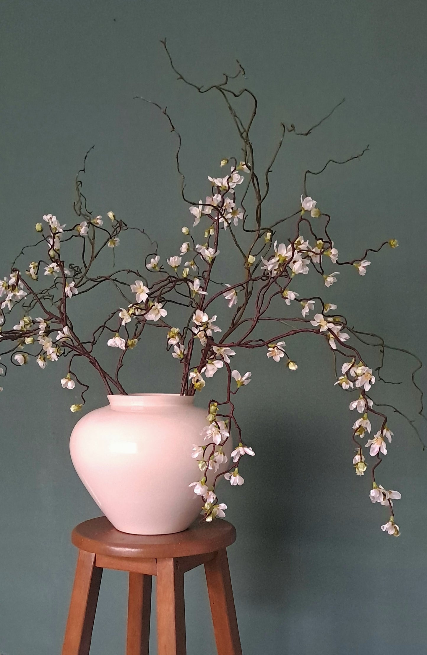 Long blossom branch stem, Faux floral stems, artificial flowers, willow stems, branches for vase, flower arrangement, floral arrangement, flowers for large vase.