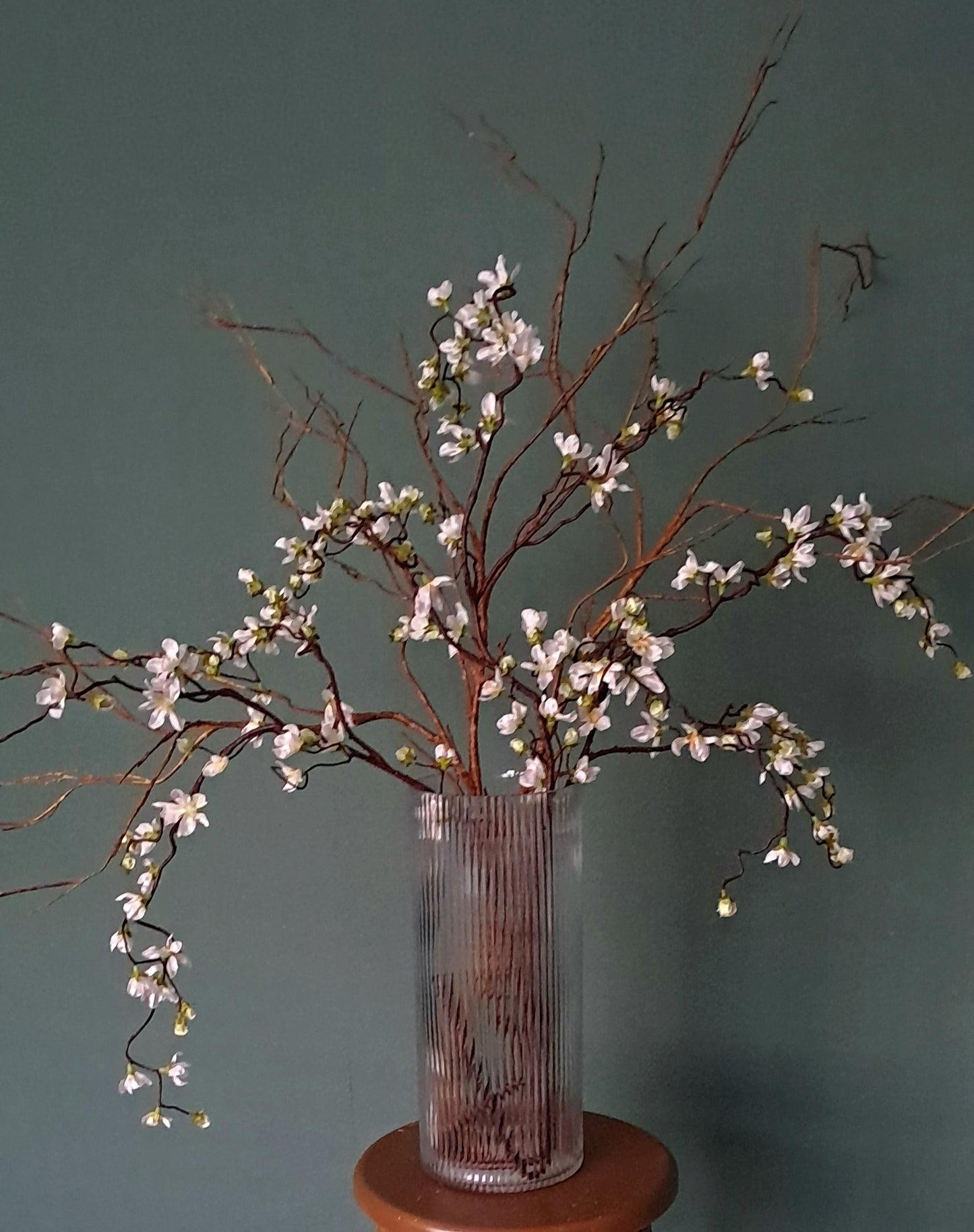 Long blossom branch stem, Faux floral stems, artificial flowers, willow stems, branches for vase, flower arrangement, floral arrangement, flowers for large vase.