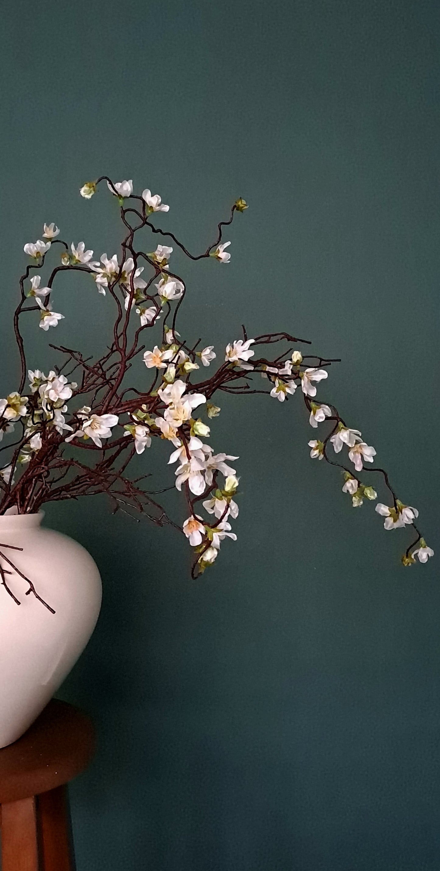 Long blossom branch stem, Faux floral stems, artificial flowers, willow stems, branches for vase, flower arrangement, floral arrangement, flowers for large vase.