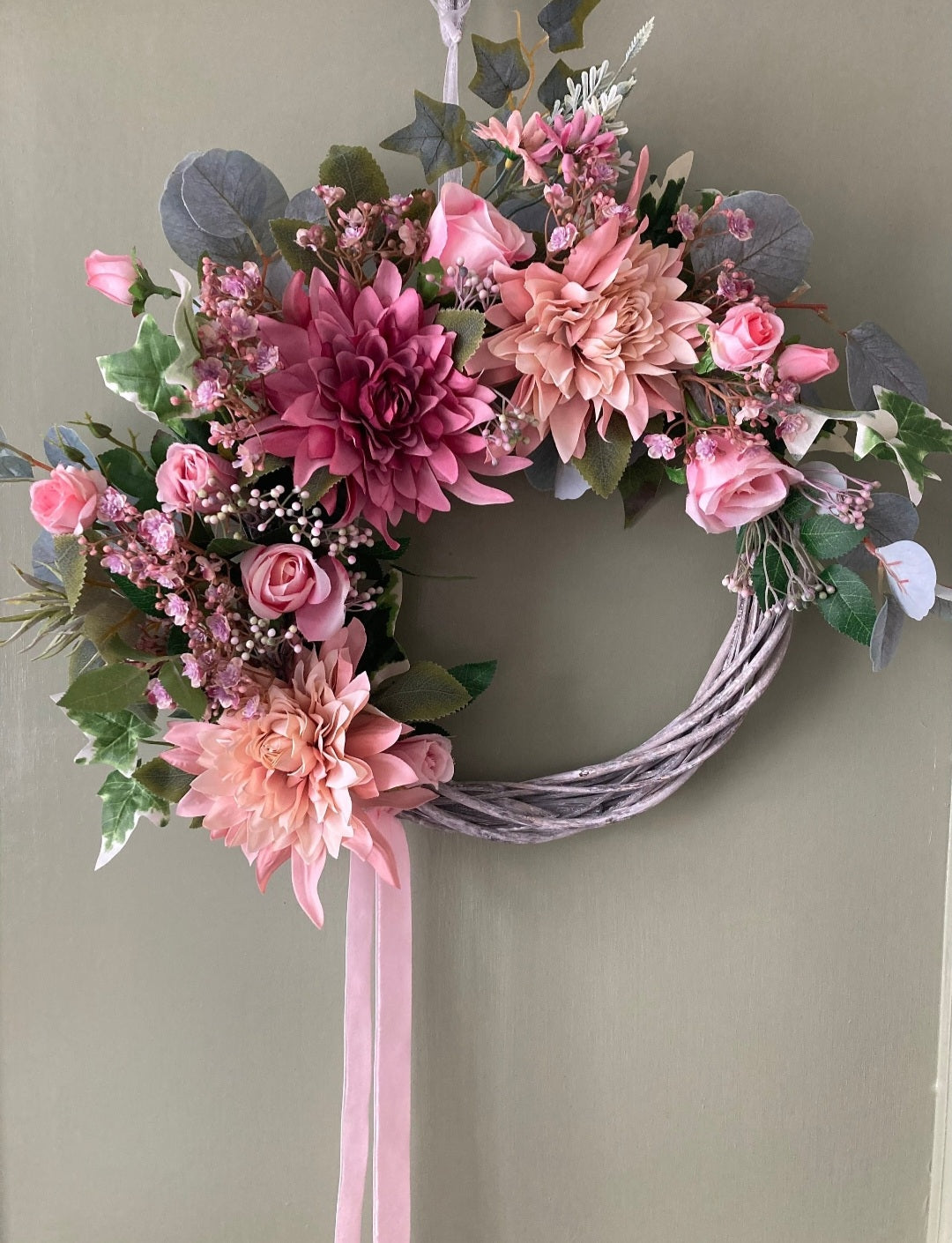 Wreath, all year wreath, year round wreath, dried floral wreath, flower wreath, faux wreath, door wreath, wreath for front door, artificial flowers, floral decor, home decor, flower arrangement