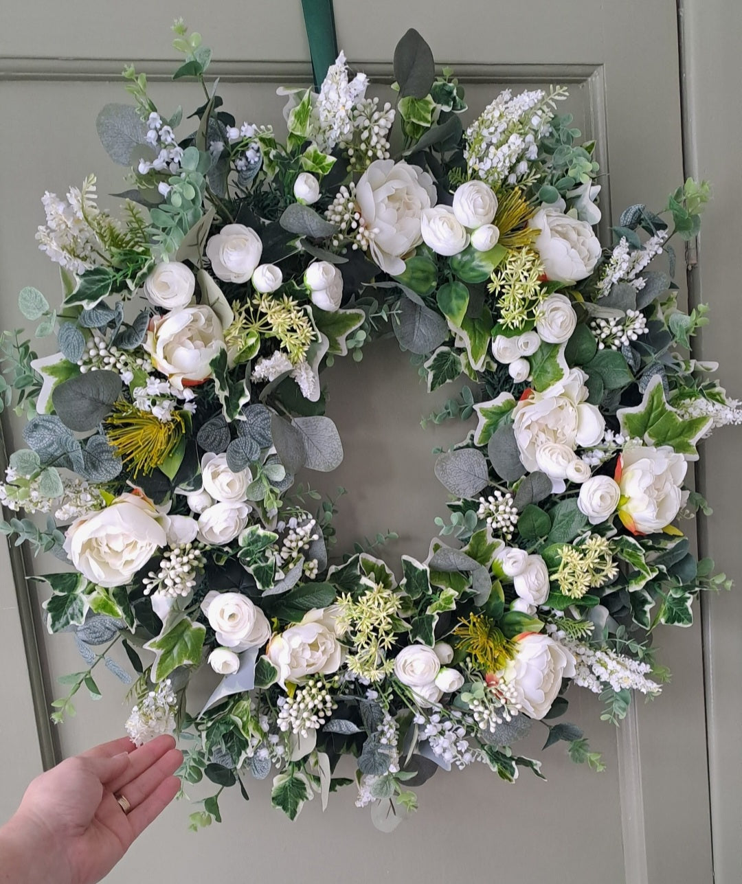 Large Faux flower all year wreath, door wreath, Wreath, front door wreath, floral wreath, faux florals, wreath for door, home decor, flower wreath, artificial flowers, flower arrangement