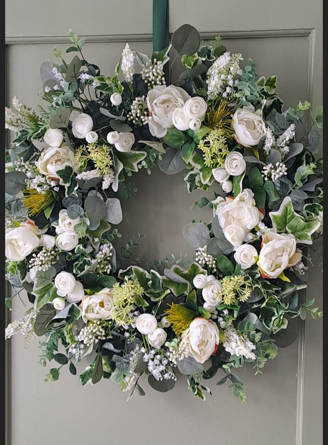 Large Faux flower all year wreath, door wreath, Wreath, front door wreath, floral wreath, faux florals, wreath for door, home decor, flower wreath, artificial flowers, flower arrangement